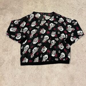 Torrid Sheer Skull and Roses Top